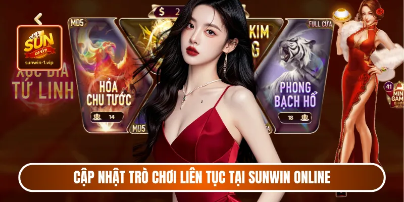 Cập nhật trò chơi liên tục tại sunwin online