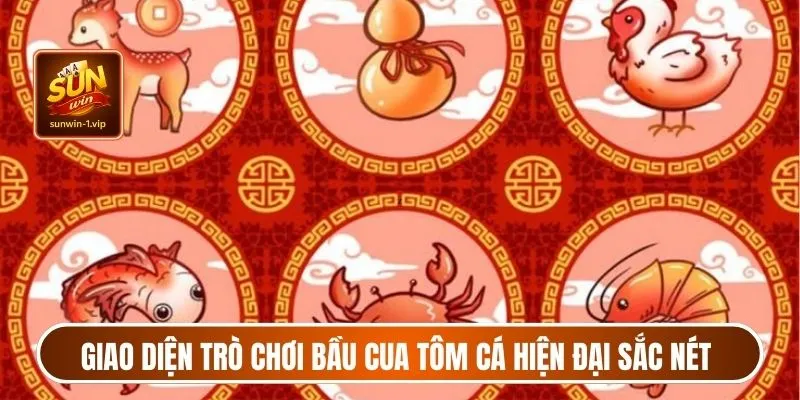 Giao diện trò chơi bầu cua tôm cá hiện đại sắc nét