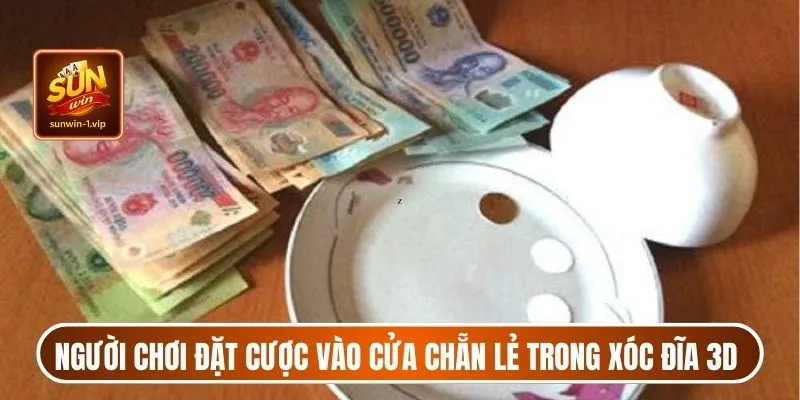Người chơi đặt cược vào cửa chẵn lẻ trong xóc đĩa 3D