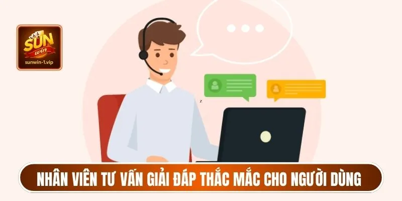 Nhân viên tư vấn giải đáp thắc mắc cho người dùng